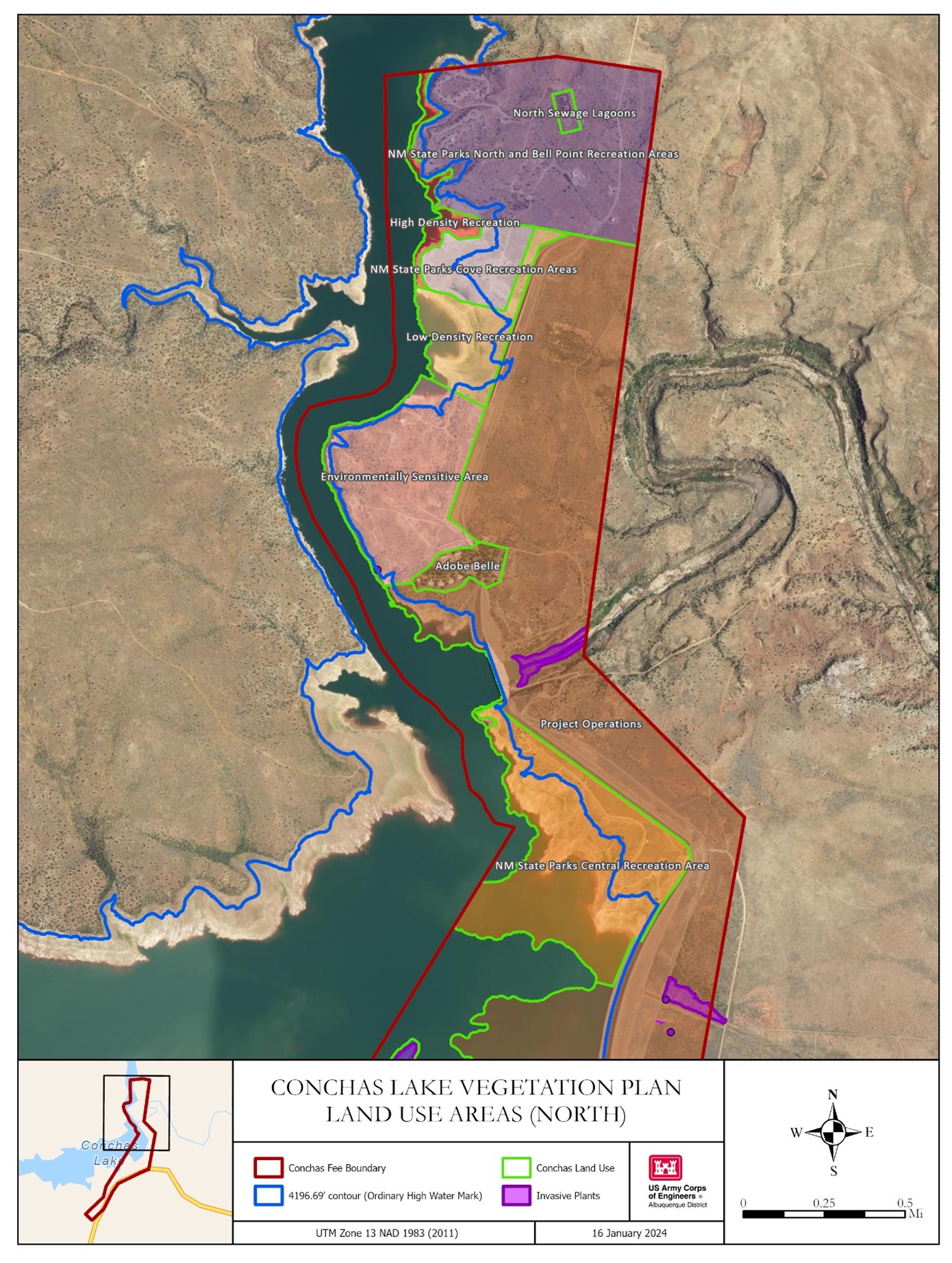 Conchas Lake Vegetation Plan Land Use Areas (North)